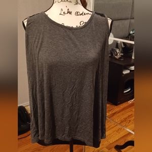 Adore Me grey/black lace tank pajama tank camisole